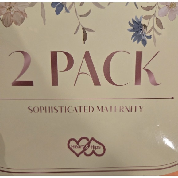 Set Of 2 Maternity HEART & HIPS  Soft Stretch 1 Tangerine & 1 White Size Small - Picture 3 of 12